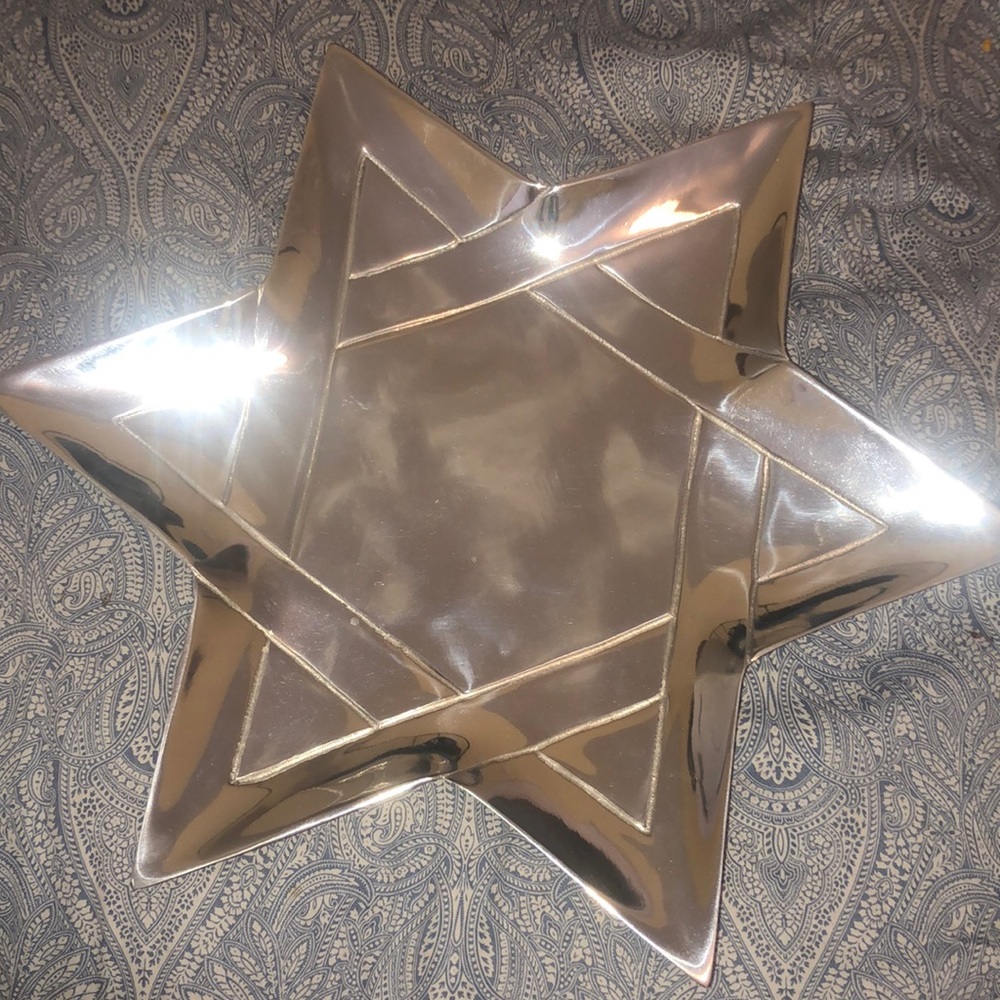 Mariposa Brillante Jewish Star of David Tray Platter 14" Judaica Michael